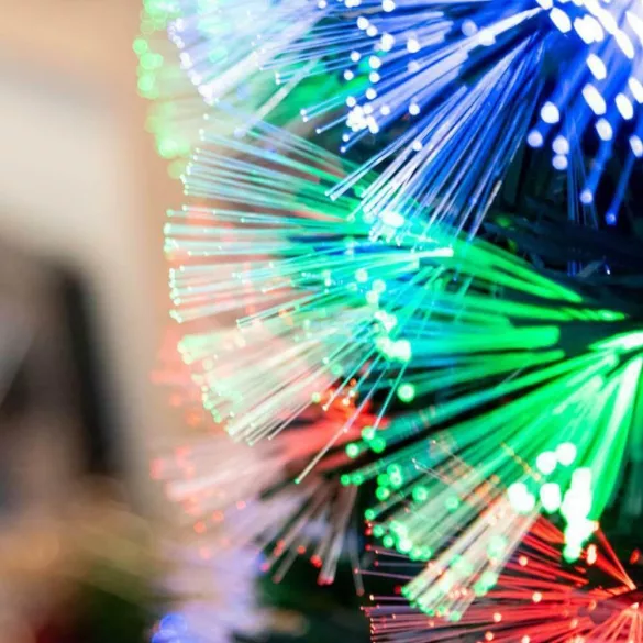 Artificial Christmas Tree with Fiber Optics and Colorful LED - 180 cm
