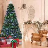 Artificial Christmas Tree with Fiber Optics and Colorful LED - 180 cm