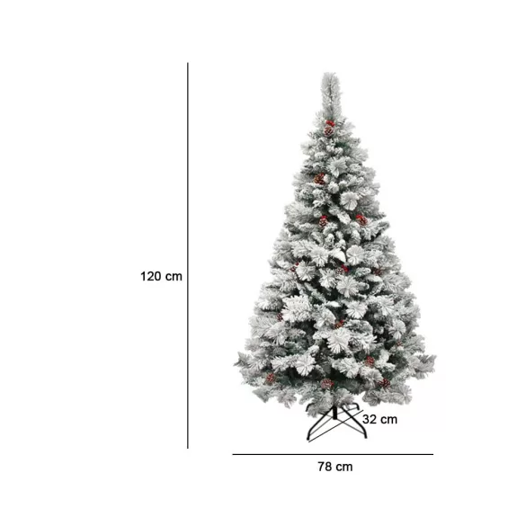 Snowy Artificial Christmas Tree - Available in Multiple Types - 120 cm