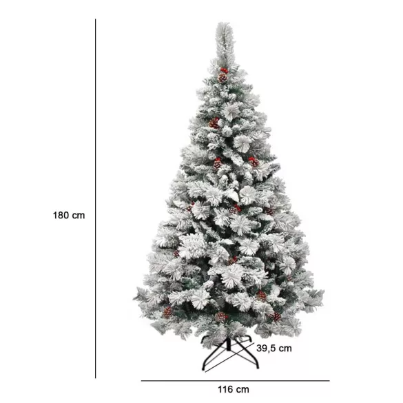 Snowy Artificial Christmas Tree - Available in Multiple Types - 180 cm