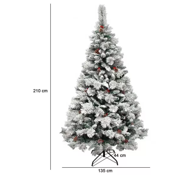 Snowy Artificial Christmas Tree - Available in Multiple Types - 210 cm