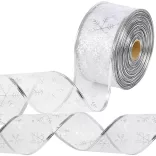 250 LED Christmas Ribbon, Silver, 25 m