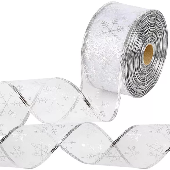 250 LED Christmas Ribbon, Silver, 25 m