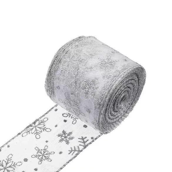 250 LED Christmas Ribbon, Silver, 25 m