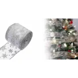 250 LED Christmas Ribbon, Silver, 25 m