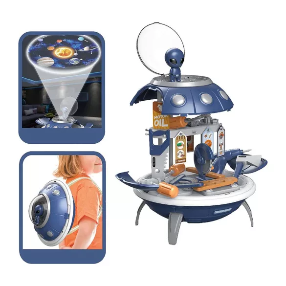 UFO Toy Tool Set and Projector, 52 Pieces