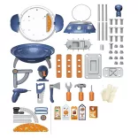 UFO Toy Tool Set and Projector, 52 Pieces