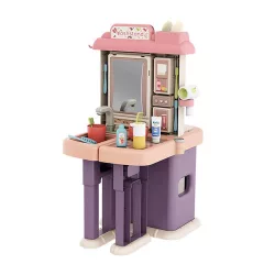 2-in-1 Play Kitchen and Bathroom, 43 Pieces