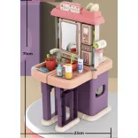 2-in-1 Play Kitchen and Bathroom, 43 Pieces