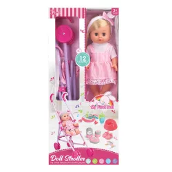 Talking Doll with Stroller and Accessories