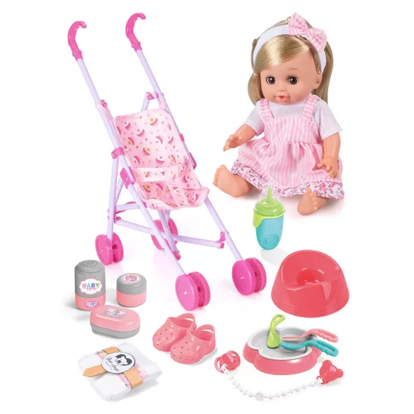 Talking Doll with Stroller and Accessories