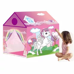 Colorable Play Tent in Various Designs - Unicorn