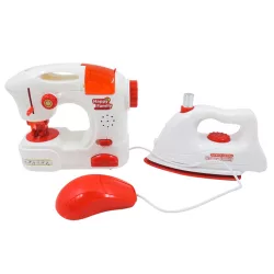 Toy Sewing Machine and Iron Set