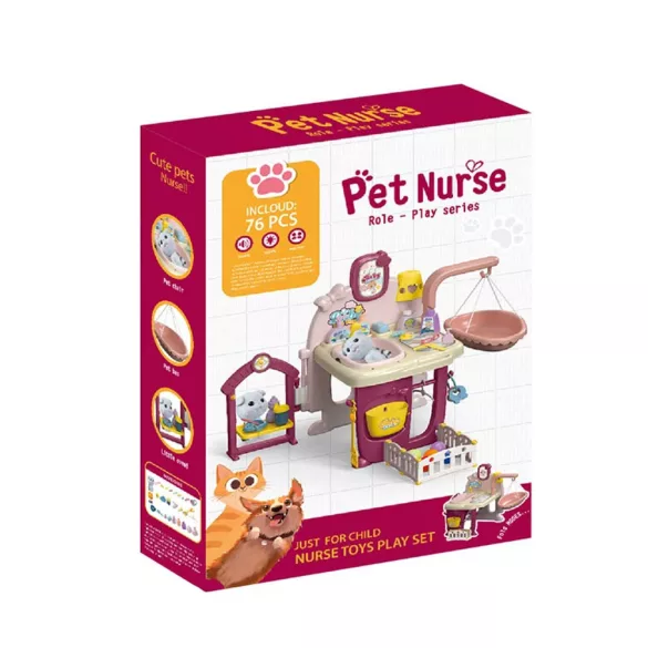 Pet Care Playset, 72 Pieces