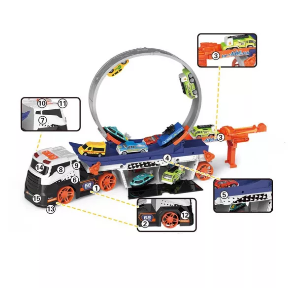 Truck Loop Track with Toy Cars