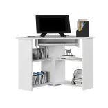 Corner Laptop Desk, White