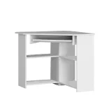 Corner Laptop Desk, White