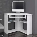 Corner Laptop Desk, White