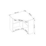 Corner Laptop Desk, White