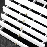 6-compartment jewelry organizer, white