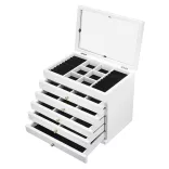 6-compartment jewelry organizer, white