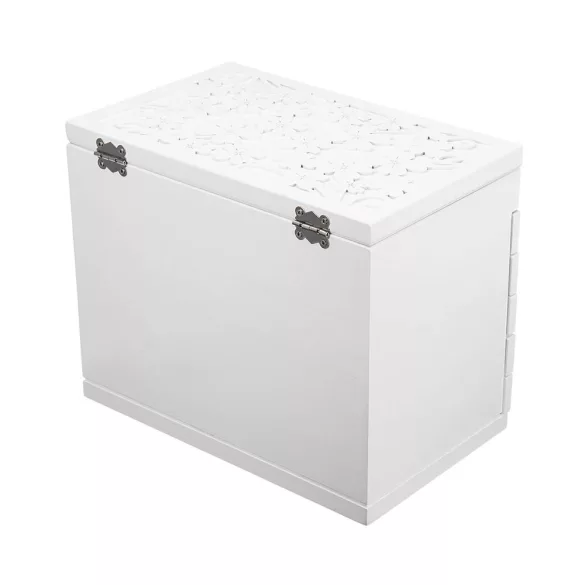6-compartment jewelry organizer, white