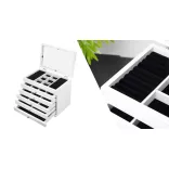 6-compartment jewelry organizer, white