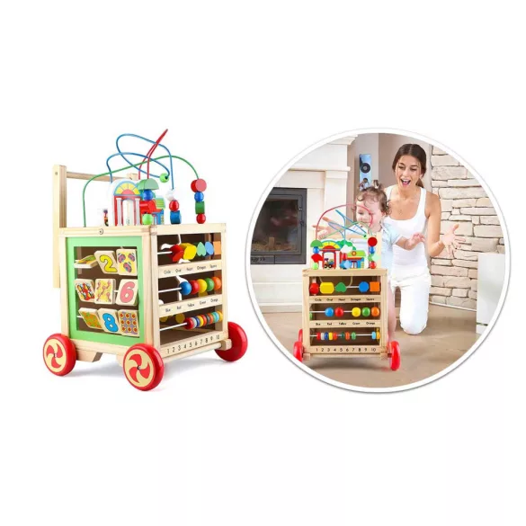 Multifunctional Wooden Walker