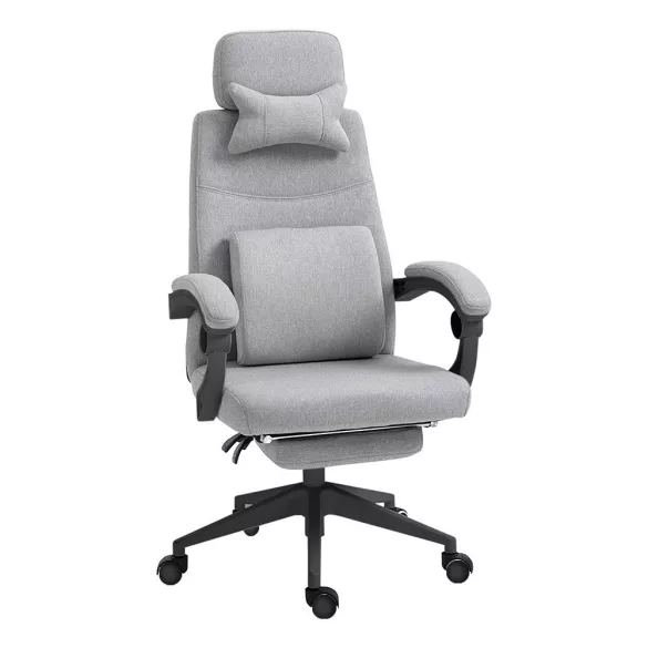 Headrest Office Swivel Chair - Available in Multiple Colors - Light Gray