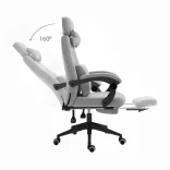Headrest Office Swivel Chair - Available in Multiple Colors - Light Gray