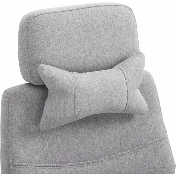 Headrest Office Swivel Chair - Available in Multiple Colors - Light Gray