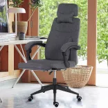 Headrest Office Swivel Chair - Available in Multiple Colors - Dark Gray