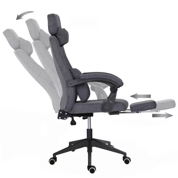 Headrest Office Swivel Chair - Available in Multiple Colors - Dark Gray