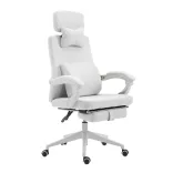 Headrest Office Swivel Chair - Multiple Colors - White