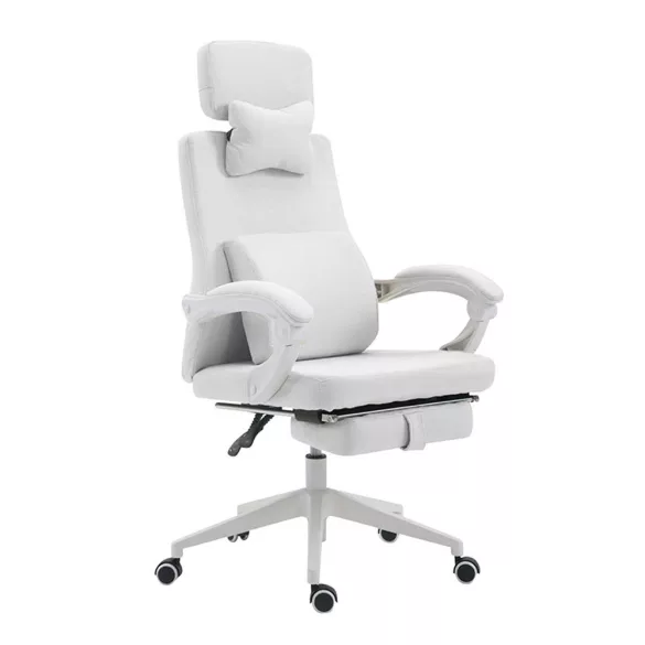 Headrest Office Swivel Chair - Multiple Colors - White