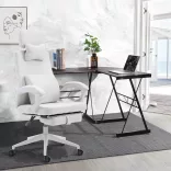Headrest Office Swivel Chair - Multiple Colors - White