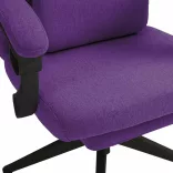 Headrest and footrest office swivel chair in purple