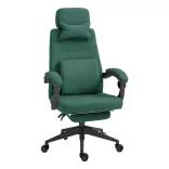 Headrest and footrest office swivel chair green