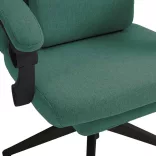Headrest and footrest office swivel chair green