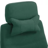 Headrest and footrest office swivel chair green
