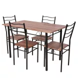 Metal Frame Dining Table with 4 Chairs