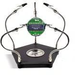 PCB Holder with Clamping Arms and Magnifier