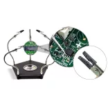 PCB Holder with Clamping Arms and Magnifier