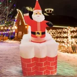 Inflatable Christmas Figures - Santa in Chimney