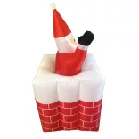 Inflatable Christmas Figures - Santa in Chimney