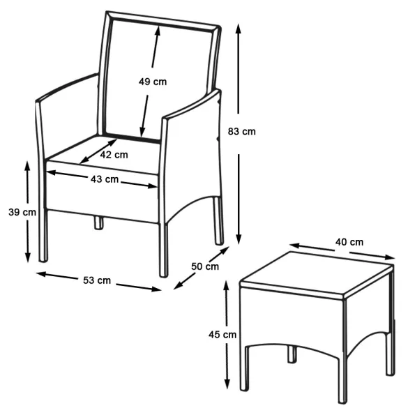 Polyrattan Garden Furniture Set