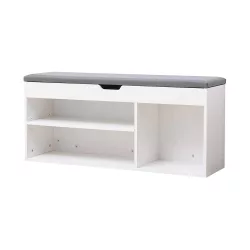 Shoe Storage Bench with Padded Seat