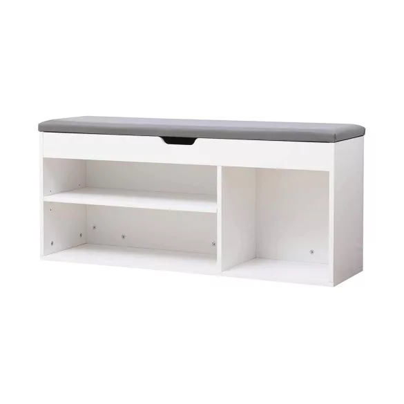 Shoe Storage Bench with Padded Seat