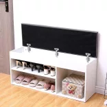 Shoe Storage Bench with Padded Seat