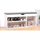 Shoe Storage Bench with Padded Seat